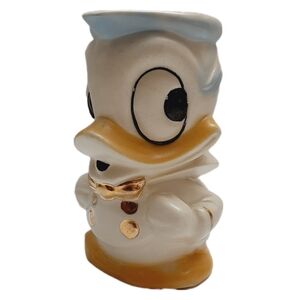 🍒 Vintage 40's / 50's Disney Donald Duck Ceramic Pitcher Jug Creamer MCM